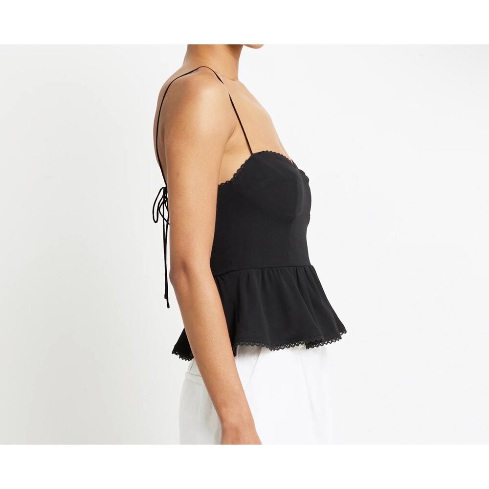 New O.P.T black Elodie tank top blouse size 10 $122 - Picture 2 of 7